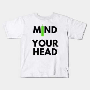 Mind Your Head (artwork 2 Black) Kids T-Shirt